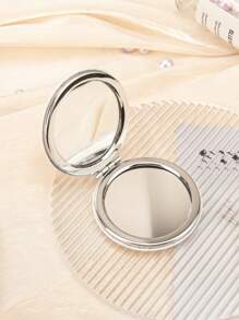 1PC Round 7CM Foldable Double Sided Makeup Mirror With 2X Magnifier Is A Perfect Gift For Dear Mothers, Aunts, Grandmothers, Daughters, Nieces, Sisters, Goddaughters, Brides And Lovely Bridesmaids! Ideal Gift For Holidays, Birthdays, Weddings, Mother's Day, Valentine's Day, New Year's Day, Etc.