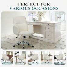 High Back Shell-Shaped Office Chair Ergonomic Home Computer Desk Chair Adjustable Height Tilt Tension Swl Rolling Lounge Task Chair For Adult Working Relaxing Beige - Beige1 - View 7