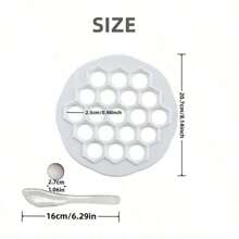 2pcs/Set Dumpling Mold + Dumpling Filling Stick, Plastic 19-Grid Dumpling Mold, Dumpling Dough Mold, Small Dumpling Mold, Round Dumpling Mold, Kitchen Utensils - White - View 9