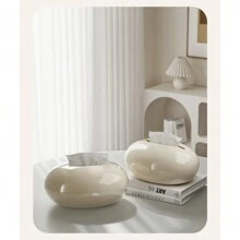 Une boîte à mouchoirs en art magnétique créative, boîte à papier de table de salon haut de gamme simple en forme de goutte d'eau, support à mouchoirs circulaire magnétique pour personnes âgées, pièces de décoration élégantes pour la maison, rangement pour mouchoirs en forme de goutte d'eau, décoration de salle de bain, organisateur de salle de bain pour l'été