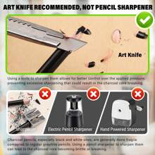 Professional Colored Charcoal Pencils Drawing Set,12 Pieces Pastel Chalk Pencils For Sketching, Shading, Blending, Portrait, Black White Charcoal Pencils For Beginners & Artists,Back To School,School Supplies