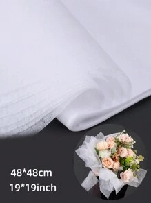 10 piezas de 48*48 cm Papel de seda artesanal DIY para ramos de flores, envoltura para regalos de boda, cumpleaños, Día de la Madre, San Valentín, con forro de algodón para arreglos florales