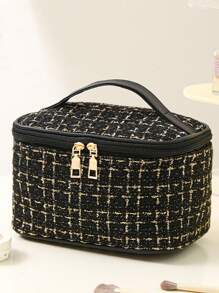 1pc Large Capacity Waterproof Cosmetic Bag, Suitable For Travel And Organizing Cosmetics And Brushes, Toiletry Bag, Makeup Bag For Travel, Dorm Essentials, Back To School, Women And Girl Students, Handheld With Zipper Closure, Fit For Lipsticks, Brushes, Phones, Coins, Home, Travel And School Use, Makeup Organizer Makeup Case Summer Travel, Vacation Home Bathroom Decor Holiday Makeup Organizer Bathroom Accessories - Multicolor - View 16