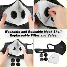 M Plus Dust Mask, Breathable Reusable Face Mask With 4 Activated Carbon Filters For Woodworking Construction Mowing Grinding - Modern2 + 8 Filters - View 4