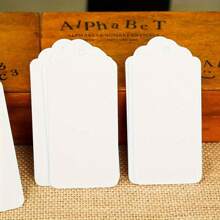 10/20/50/100pcs Blank Kraft Paper Tags, DIY Hangtags For Wedding Party Decor, Candy Box Packaging, Gift Labels, Message Cards - Multicolor - View 8