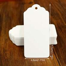 10/20/50/100pcs Blank Kraft Paper Tags, DIY Hangtags For Wedding Party Decor, Candy Box Packaging, Gift Labels, Message Cards - Multicolor - View 3