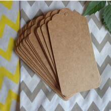 10/20/50/100pcs Blank Kraft Paper Tags, DIY Hangtags For Wedding Party Decor, Candy Box Packaging, Gift Labels, Message Cards - Multicolor - View 4