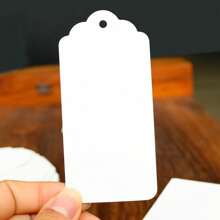10/20/50/100pcs Blank Kraft Paper Tags, DIY Hangtags For Wedding Party Decor, Candy Box Packaging, Gift Labels, Message Cards - Multicolor - View 7