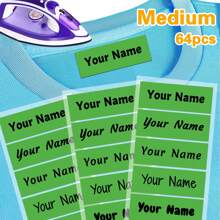 Customized Clothes Personalized Name Stickers Can Be Ironed On Clothes And Washable Labels, Washable Sewing/Iron Name Tags, Suitable For School Uniforms, Bed Sheets, Hats, Socks, School Bags, Etc. Stylish, Adorable, High-Quality Custom, Personalized, School Students, Kids For Birthdays School, Office, Home, Multi-Functional, For Valentine's Day, For Weddings, For Housewarming, Back To School Supplies,Customized Stickers,Warm Ambience - Multicolor - View 26