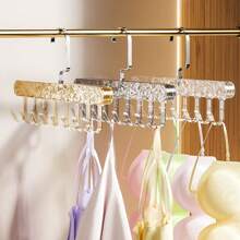 1 件带子衣架，多功能内衣背心收纳，塑料透明挂钩，晾衣架，春季，简约，夏季上衣 - 彩色 - 查看 2