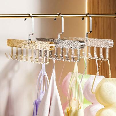 1 件带子衣架，多功能内衣背心收纳，塑料透明挂钩，晾衣架，春季，简约，夏季上衣