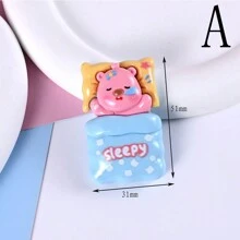 1 قطعة مواد الدمية الكرتونية DIY، غراء كريمي وإكسسوارات، إمدادات حرفية من الراتنج كبيرة الحجم
