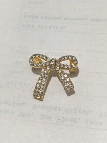 Trâm cài nơ trang trí bằng hợp kim kẽm tinh tế cho phụ nữ để trang trí quần áo - Vàng - Xem 3