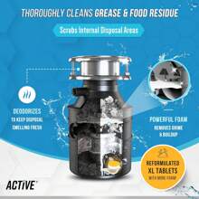 Garbage Disposal Cleaner Deodorizer Tablets - 24 Pack, New Powerful XL Foaming Tablet - Fresh Citrus Foam Sink Garburator Disposer Freshener, Natural Kitchen Drain Cleaning Care - 1 Year Supply - màu đen - Xem 3