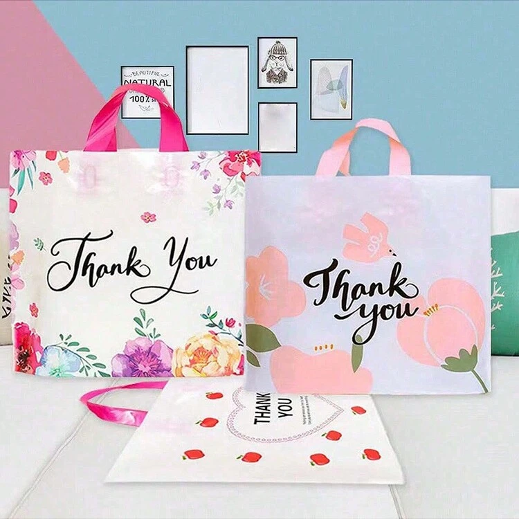 20 pièces/10 pièces/4 pièces Sacs-cadeaux de remerciement, sacs d'emballage pour vêtements, sacs fourre-tout réutilisables pour fêtes, baptêmes, anniversaires, mariages, Noël/Saint-Valentin - Rose vif - Voir 10