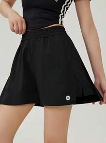 Women's Lightweight Athletic Shorts With Pockets, Quick-Dry Elastic Sporty Workout Shorts For Yoga, Gym, Running