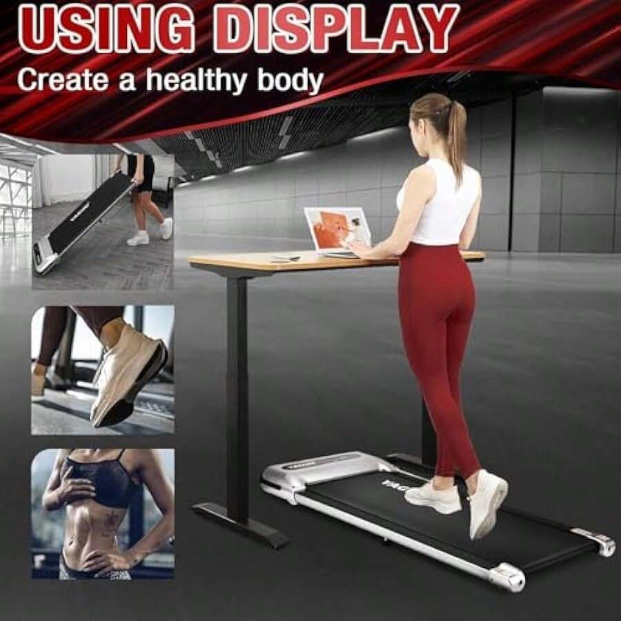 Yagud walking pad treadmill under desk portable home office 2 5