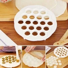 2pcs/Set Dumpling Mold + Dumpling Filling Stick, Plastic 19-Grid Dumpling Mold, Dumpling Dough Mold, Small Dumpling Mold, Round Dumpling Mold, Kitchen Utensils - White - View 5