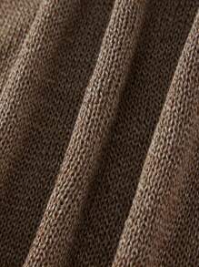 Women's Tie Back Sweaters Long Sleeve Boat Neck Solid Color Knit Pullover Casual Tops - Nâu nhạt - Xem 9