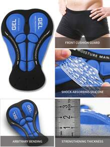 Men's Comfortable Cycling Underwear, High Elasticity Breathable Compression Shorts With Shock-Absorbing Pad, Suitable For Outdoor Sports, Fitness, Road Cycling, All Season