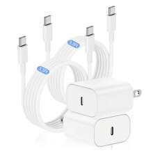 Adaptador de cargador de pared de 20W y cable de carga rápida de Tipo C a Tipo C de 3.3Ft/100cm para transferencia de datos de alta eficiencia, compatible con IPhone/// y otros dispositivos con puerto de Tipo C
