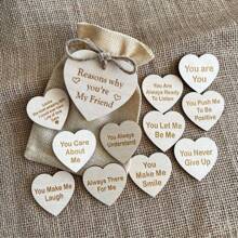 1 Personalized Box And Bag Set, "Reasons Why I Love You" Bag - A Romantic Gift For Special Ones - Wedding, Anniversary, Valentine's Day, Birthday, Surprise Your Loved One On Any Special Occasion Like Christmas, Halloween, Anniversary. Wooden Box And Bag Included.