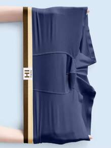 4Pcs Men's Underwear Cool Smooth Comfortable Men's Boxers Briefs Ice Silk Thin Sports Casual Men's Shorts