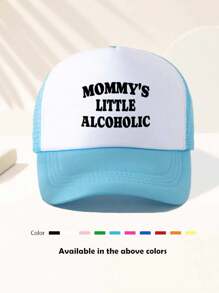 1顶男女通用“Mom”字母印花趣味棒球帽，可调节户外遮阳帽，适合旅行、海滩、运动，Y2K风格，老爹帽，透气网眼卡车帽，最佳节日礼物 - 彩色 - 查看 6