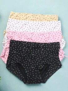 Conjunto de 2 Calzones tallas Extras, Lindo diseño de corazones, multicolor, suaves, frescos y cómodos, calidad premium. (los colores se envían al azar) - Multicolor - Ver 2