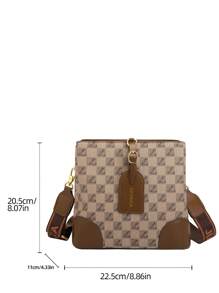 Checkered Pattern Bucket Bag, Vintage Style Shoulder Bag, Crossbody Bag For Women,Gift For Mom - View 10