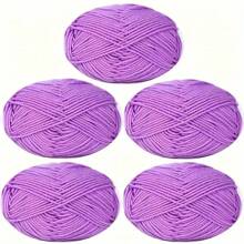 5 stuks ultrazachte handgehaakte stof, voor haken, breien en meerkleurige garens, doe-het-zelf-knutselgarens, 4-draads garen voor doe-het-zelf-sjaal, muts, trui, haakpakketten voor beginners, comfortabel en gezond leven