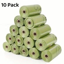 150 bolsas para excremento de perro en 10 rollos, bolsas para residuos de perro extra gruesas y resistentes 100% a prueba de fugas con aroma a lavanda, bolsas de excremento de perro.