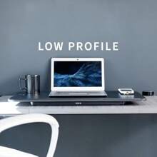 Ultra Slim 81cm Single Top Height Adjustable Standing Desk Riser Compact Sit Stand Desktop Converter For Monitor Laptop Black DESK-V032J - Black-81cm - View 7