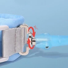 2-In-1 Child Anti-Lost Wristband With Key Lock For Travel, Detachable Dual-Use Rotating Head Anti-Cut Anti-Loss Traction Rope For Infant - Baby Blue - View 6