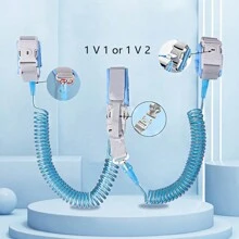 2-In-1 Child Anti-Lost Wristband With Key Lock For Travel, Detachable Dual-Use Rotating Head Anti-Cut Anti-Loss Traction Rope For Infant - Baby Blue - View 3