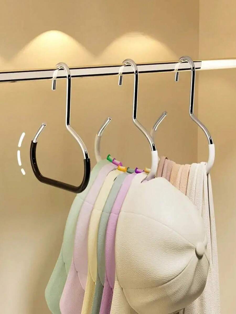 1pc Creative Round Hanger, Non-Slip Multifunctional Home Storage Organizer For Hats, Scarves, And Belts, Space-Saving Minimalist Design, Suitable For Easter, Organizing And Storage
