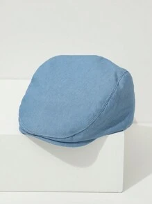 1pc Toddler Solid Color Casual Beret Hat, Versatile Outdoor Peaked Cap For Spring, Summer And All Seasons - 1PC - 查看 11
