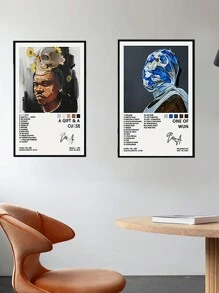 2pcs Gunna Music Album Poster: A Gift & A Curse - Unframed Canvas Wall Art - Room Aesthetic - Ideal For Bedroom, Living Room, Or Corridor - Suitable For Christmas, Halloween, Or Winter Decoration - Art Print - Modern American Style - Outdoor Use - Vertical Orientation - No Frame - Canvas Material - Ink Art Medium Gifts Birthday Graduation