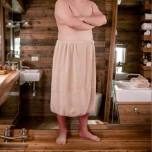 1 pezzo Accappatoio da uomo, con tasca, in velluto corallo spesso, assorbente, ad asciugatura rapida, non produce lanugine, indumento da casa, regalo di San Valentino, compleanno, per ragazzo/ragazza, ritorno a scuola - Multicolore - Visualizzare 8