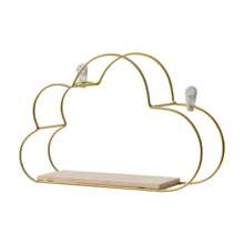 Creative Cloud Iron Shelving Wall Shelf Wooden Clapboard Nordic Style Decoration Children Room Decoration Display Stand