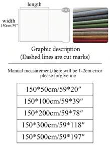 1pc & Linen Blended Faux Linen Fabric, Suitable For Wedding Tablecloth, Cushion Cover, Pillow