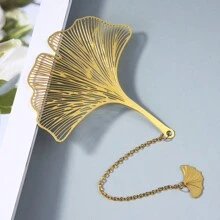 4pcs/1pc Metal Leaf & Flower Bookmarks, Bookmark Set, Maple Leaf, Four-Leaf Clover, Lotus, Ginkgo Leaf Bookmarks With Pendant Chain, Suitable For Book Lovers, Writers, Readers, Birthday, Graduation, Holiday, Valentine's Day, Wedding, Back To School, Teacher Supplies, Bible, Study Supplies, Christmas Gifts - Gold - View 16