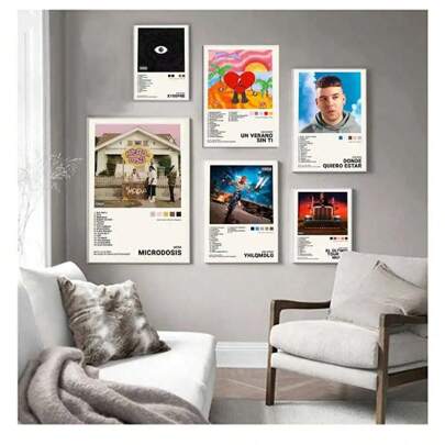 1 pieza Póster del rapero nórdico Quevedo, estética Mora, impresión en lienzo del álbum musical para decoración de pared sin marco