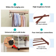 1 Small Triangular Hanger Storage Rack, Suitable For Drying Clothes On The Balcony, Towels In The Bathroom, Coats In The Living Room And Bedroom, Christmas! - Black - View 5
