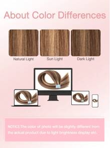 10pcs Mini Tape-In Human Hair Extensions Straight Natural Look Thin Hair Water Proof Skin Weft Tape In Hair Extensions 3x0.8cm Salon Quality Daily Volume Boost For Women Easy Application, Perfect For All Hair Types For Halloween And Christmas Parties Dinners Daily Life Travel Etc Suitable For Beginners - S4/27 - 查看 7