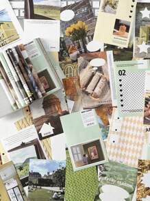 100pcs Korean Style Life Scrapbooking Stickers, Decorative Craft Paper For Stationery, Journaling,School Supplies,Back To School