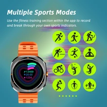 Reloj inteligente maxwear gtr11 ultra pantalla de 1,45 pulgadas 4GB de memoria ip68 Bluetooth impermeable llama a alerta ai - Gris - Ver 5