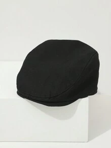 1pc Toddler Solid Color Casual Beret Hat, Versatile Outdoor Peaked Cap For Spring, Summer And All Seasons - 1PC - 查看 12
