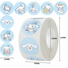 Sanrio 500 piezas/Rollo Pegatinas Kawaii de Sanrio, Hello Kitty Melody Kuromi Cinnamurol, Calcomanías de grafiti para equipaje, pegatinas de decoración, pegatinas de cierre de regalo, regalos autorizados para decoración de cumpleaños, graduación, habitación, hogar, pared, baño, dormitorio, sala de estar, casa, papel tapiz personalizado, decoración escolar, sorpresa escolar, decoración de dormitorio, útiles escolares, pegatinas divertidas, suministros de scrapbooking