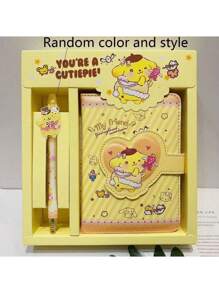 Sanrio Planner Set, Hello Kitty Colorful Cartoon Notebook, Kuromi Cute Planner Box Set, My Melody Multi-Function Neutral Pen Diary, Cinnamoroll Student Birthday Gift Box,School Supplies,Back To School